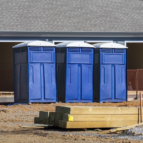 how often are the portable toilets cleaned and serviced during a rental period in Atomic City